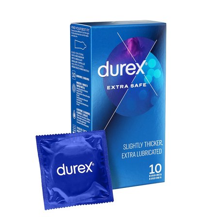 Durex Kondomer Extra Safe 10 stk., Mænd, Krop & Helse, Kondomer