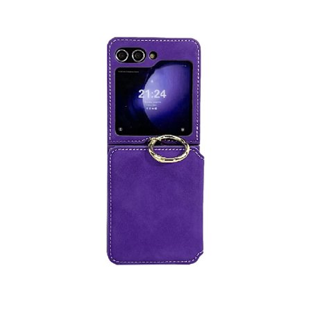 Samsung Galaxy Z Flip 4, rengaskotelo, taitettava puhelinkotelo (violetti)