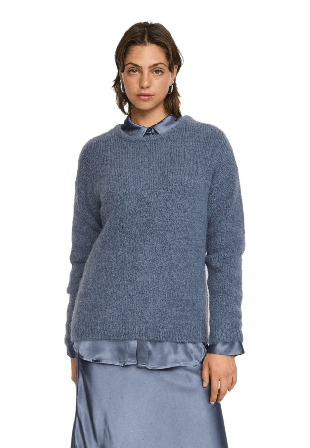 Soft Rebels Srcamilla Knit - Grisaille Melange Tröjor Dam Grå XXL
