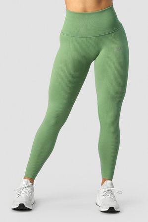 ICANIWILL - Ribbed Define Seamless Pocket Tights Light Green- Training Strumpfhose - Damen - ICIW