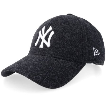 New Era - MLB Svart adjustable Keps - New York Yankees Melton Wool 9FORTY Black/White Adjustable @ Hatstore
