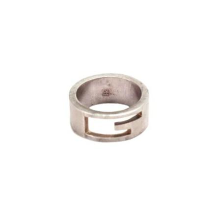 Gucci Vintage, Pre-owned Ring Grijs, Dames, Maat:ONE Size