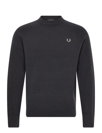 Fred Perry Lambswool Raglan Jmpr - Grey - M