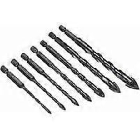 Paket 3-12mm Spiralborr, U-spår Skaftkant, för Elektrisk Borr Såg Plast Glas Kakel