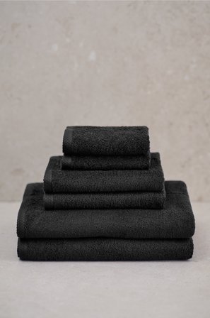 Jotex - Håndklesett i 6-pack Svart - DARCY - Kjøp Håndklesett hos Jotex