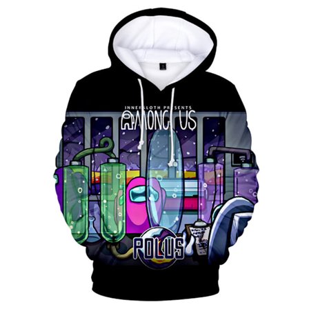 Among Us 3D Print Barn Huvtröjor Med ickor Sweatshirt F 110cm