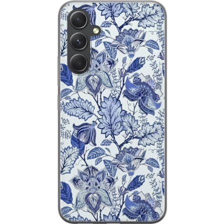 Kompatibelt Mobildeksel til Samsung Galaxy S24 Blomster Blå...