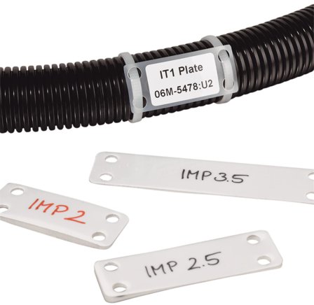 Hellermann Tyton 151-42359 Mærkeplade Hvid, pakke med 100 19,05 x 88,9 mm, Installationsmateriale