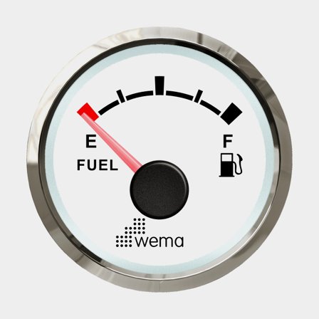 Bränsleinstrument NMEA2000 vit Silverline