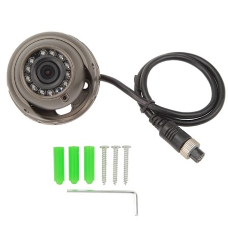 12V Fordons Interiör Kupolkamera 720P Vidvinkel IP67 Vattentät IR Mörkerseende Ljudvideoinspelning för Buss Husbil Skåpbil