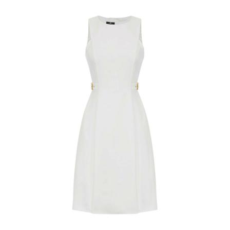 Elisabetta Franchi Midi Klänning vit, Dam, Dam, Storlek: S