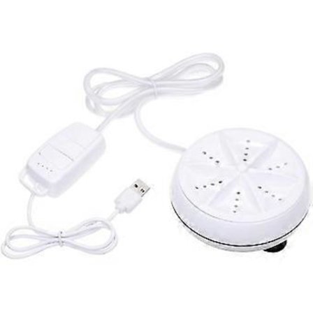3-i-1 Mini Tvättmaskin Bärbar Personlig Roterande Ultraljudsturbin Tvättmaskin Justerbar med USB-kabel Bekväm för Resor Hem Affärsresa