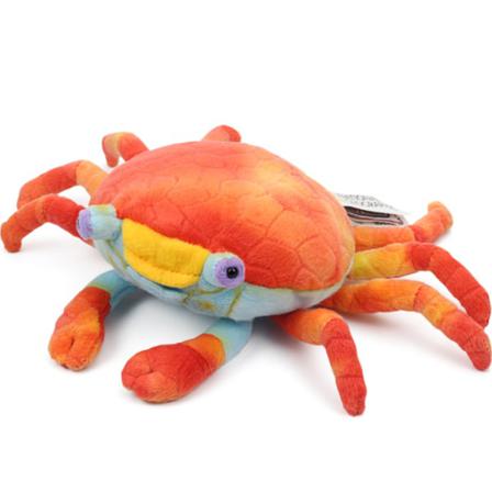 1 St 6 Tum Real Life Ocean Creatures Röda Krabbor Plyschleksaker