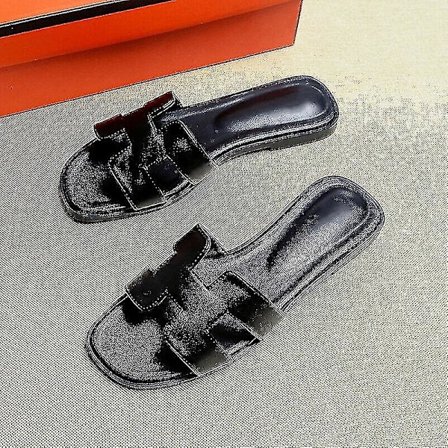 Dam sommarstrand platta sandaler kvinnliga tofflor utomhus kil sandaler plus storlek Full Black