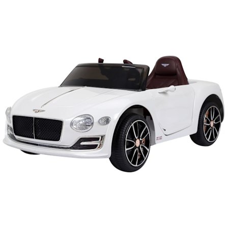 Børnebil Børnekøretøj Elbil Bentley Gt Licens Med Fjernbetjening 2 X 390 Motorer Hvid 108 X 60 X 43 Cm