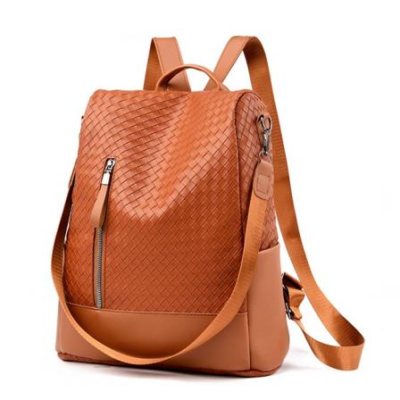 Ryggsekk for kvinner 2021 Ny vintage motevevd veske med én skulder Fritid Tyverisikring med stor kapasitet