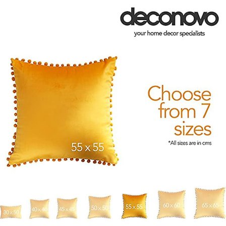 Hemtextil Prov Soffa Kuddfodral Plyschboll Sammet Soffa Kudde Rektangel Utan Kärna 45*45(orange)