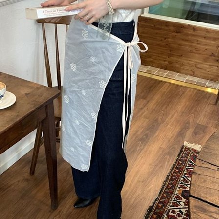 Lace Layered Gaze Nederdel Lace Up Tynd Lace Nederdel HVID STIL1