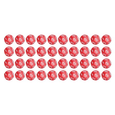 40 stk. 12-sidet terningesæt polyhedral terninger til familieselskab brætspil pub klubspil rød