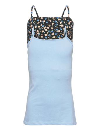 Tank Top Carmen Strap 2 Pack T-shirt Ærmeløs Blå Lindex