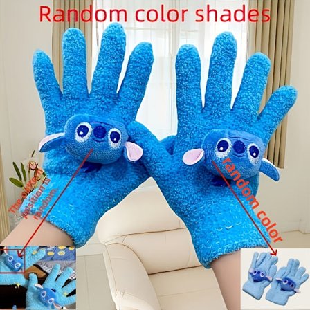 Disney Nye Tykke Plys Handsker | Koral Fleece Varme Handsker til Vinter Udendørs Cykling, Søde, Blandede Farver, Hele Sæsonen