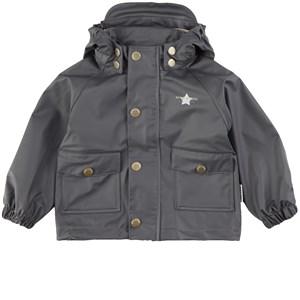 Mini A Ture Forged Iron Blue Julien Raincoat 12 Months - Coats and jackets - 12 months - Grey