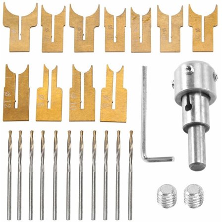 Puinen helmipora teräpallo terä upotuspora sarja 24 kpl sementoitu karbidi pallomaiset helmet puutyökalusarja