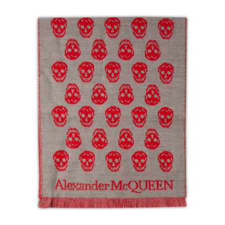 Alexander McQueen Winter Scarves grå, Dam Sjalar, Dam, Storlek: ONE SIZE