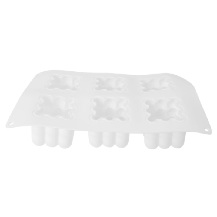 6-hullet 3D kube lysform silikonform DIY håndlaget håndverk soyavoks duftlyslaging