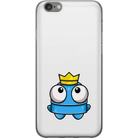 Kompatibel Mobilcover til Apple Apple iPhone 6s Blå tegnet figur med krone og store øjne i legende kongelig stil