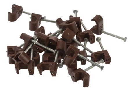 Nordic Quality Ledningsklips 3x5mm Brun 25 stk