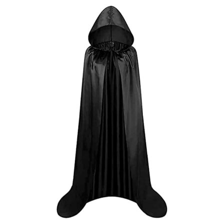 Halloweenkostym, svart cape med huva, Darth Vader-cape (170 cm (exklusive huva))