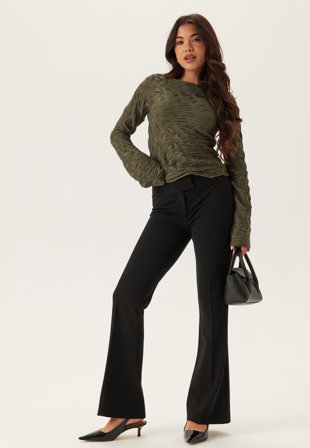 Bubbleroom - Structure Long Sleeve Top - Kläder