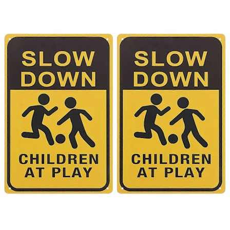 Hidasta Vauhtia -kyltti 2 kpl Lapset Leikkivät -kyltti Lasten Leikkipaikka-kyltti Lasten Turvallisuus Varoituskyltit Varoituskyltti Kadulle Nurmikolle