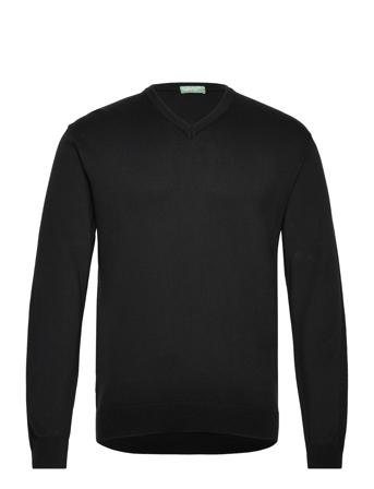 V Neck Sweater L/S Tops Knitwear V-necks Black United Colors Of Benetton