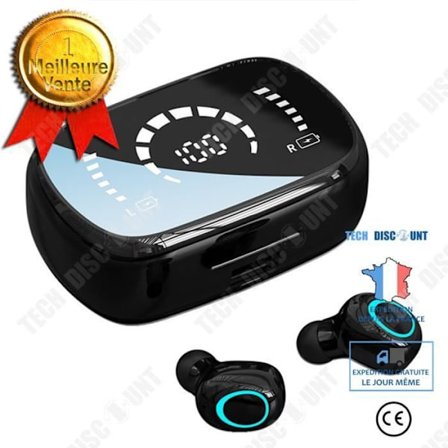 Bluetooth-hörlurar - TD - TWS - Digital display - Bluetooth 5.0 - Svettresistent