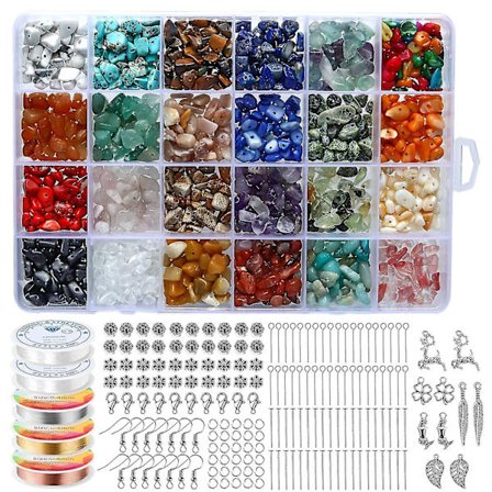 Kristallikorujen valmistussetti 50 korvakoukulla