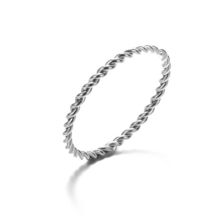 Enkelt rostfritt stål Retro Lady Butterfly Twisted Chain Rings Hjärta Kors Runt Enkelt Finger Smycken För Dam Tillbehör