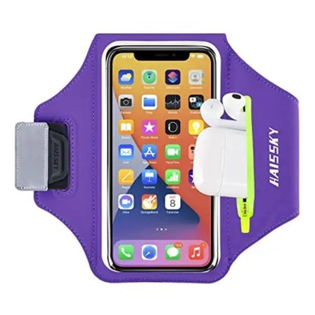HAISSKY 6.5" Sportarmband Telefonfodral För iPhone 15 14 13 12 11 Pro Max 16 AirPods Pro Samsung S24 Xiaomi Gym Träning Armband