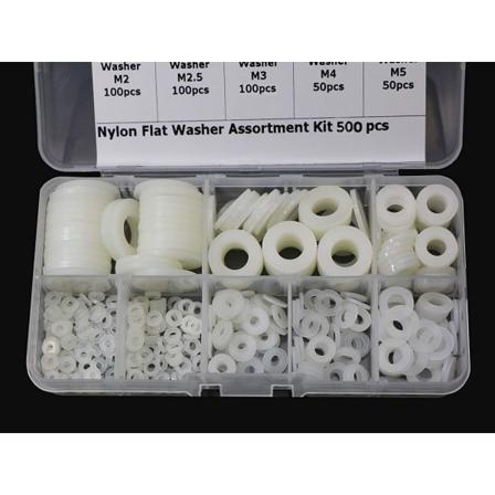 Plastskiver Nylonavstandsstykke M2 M2.5 M3 M4 M5 M6 M8 M10 Skive DXGHC