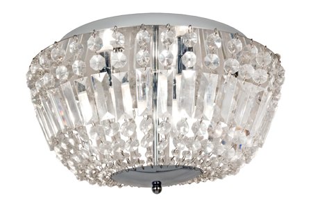 Aneta Lighting GIOVANNA plafond bad, krom/klar, IP44, 3x33W G9