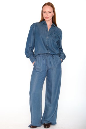 Hést Scarlett Pant Dame - Medium Wash Blue Denim