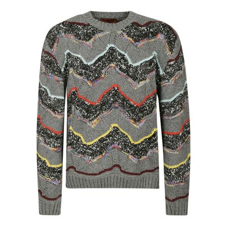 Missoni Men Clothing Sweater Grey Aw22 Grå, Herre, Størrelse: XL