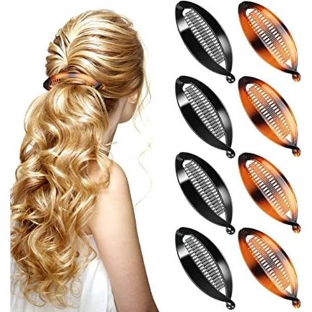 Musta, tumman kahvin värinen, banaaniklipsit, 8 kpl banaanikalan hiukset