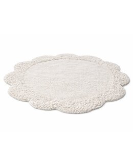 Bomullsmatta rund Jazz Off-white - Fondaco