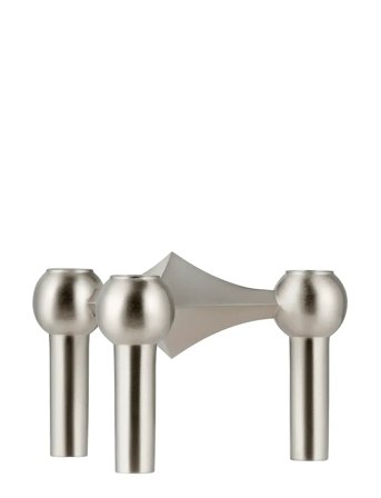 STOFF Nagel Nagel Candle Holder - Brushed Chrome - Silver - 6.9X10.2CM