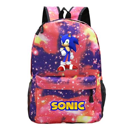 Sonic the Hedgehog drengerygsæk Skole taske med stor kapacitet y pink