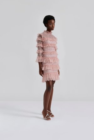 Malina - Carmine mini dress - L - Blush