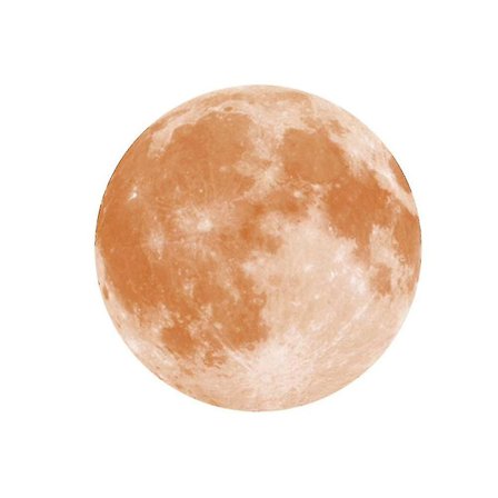 1 stk. 40 cm lysende måne 3D vægklistermærke rund lysende vægdekal (30x30 cm, grøn)