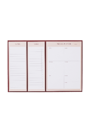 Åhléns Home Veckoplanerings-set KIT, 3 block Kontor & papper Rosa ONESIZE